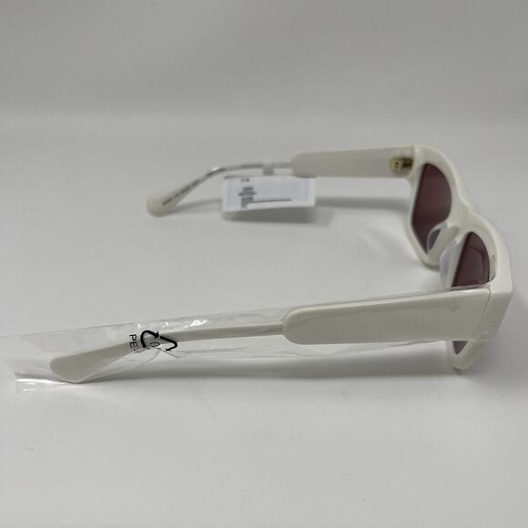 MAX &Co Sunglasses Womens White Bordeaux Square MO0081 21S 50/20/135 NEW - Picture 3 of 8